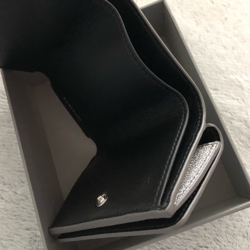 Balenciaga Everyday Mini Trifold Glitter Wallet - Picture 12 of 16